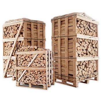 Kiln dried hardwood in 1m3 and 2m3 Pallets